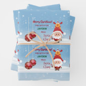 サンタクロースおもしろい・ルドルフからのかわいいギフト子供へ ラッピングペーパーシート (インサイチュ)