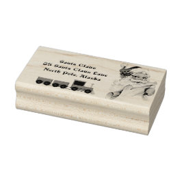 サンタクロースおもちゃ列車北極の郵送先住所 ラバースタンプ