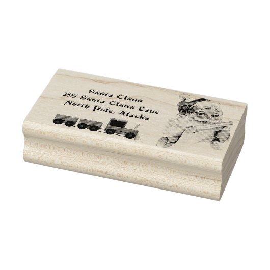 サンタクロースおもちゃ列車北極の郵送先住所 ラバースタンプ (スタンプ)