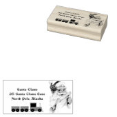 サンタクロースおもちゃ列車北極の郵送先住所 ラバースタンプ (押印)