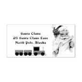 サンタクロースおもちゃ列車北極の郵送先住所 ラバースタンプ (インプリント)