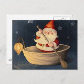 サンタクロースおよびクルミの貝 シーズンポストカード (正面/裏面)