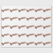 サンタクロースおよびタツノオトシゴのそり ラッピングペーパー (フラット)
