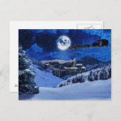 サンタクロースおよび北極 シーズンポストカード (正面/裏面)