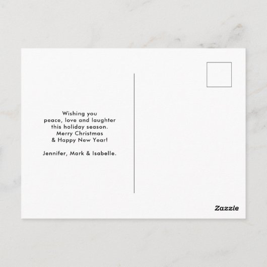 サンタクロースおよび彼の飛んでいるなトナカイ-信じて下さい ポストカード (裏面)