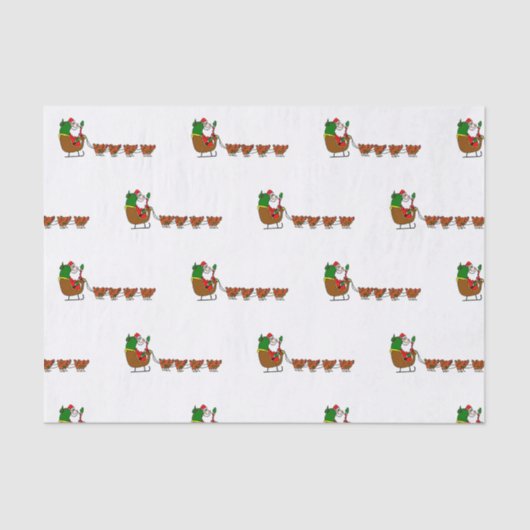 サンタクロースおよび鶏のティッシュペーパー 薄葉紙 (正面)