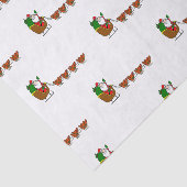 サンタクロースおよび鶏のティッシュペーパー 薄葉紙 (詳細)