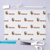 サンタクロースおよび鶏のティッシュペーパー 薄葉紙 (クラフト)