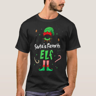 サンタクロースお気に入りのエルフ クリスマスマッチング Xmas ファッション Tシャツ