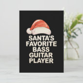 サンタクロースお気に入りのベースギタリスト クリスマス 招待状 (スタンド正面)