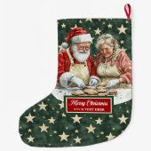 サンタクロースお洒落クリスマスストッキングファミリー ラージクリスマスストッキング (裏面)