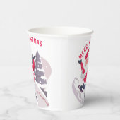 サンタクロースお洒落メリークリスマスパーソナライズされた 紙コップ (右)