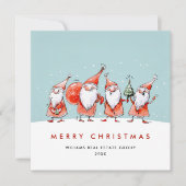 サンタクロースお洒落格言クリスマス企業の シーズンカード (正面)