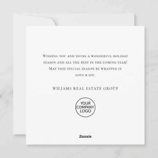 サンタクロースお洒落格言クリスマス企業の シーズンカード (裏面)