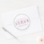 サンタクロースからのお届け初めてのクリスマス ラウンドシール (封筒)