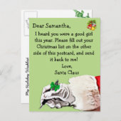 「サンタクロースからのはがき」 シーズンポストカード (正面/裏面)