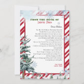 サンタクロースからのクリスマスの特別な手紙 招待状 (正面)