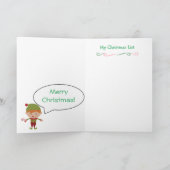 サンタクロースからのクリスマスウィッシュレター シーズンカード (内部)