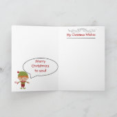 サンタクロースからのクリスマスウィッシュレター（男性） シーズンカード (内部)