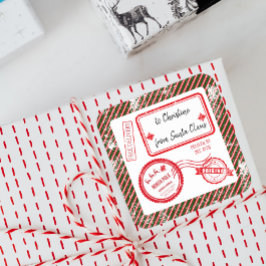 サンタクロースからのクリスマスノースポールメール配信 スクエアシール