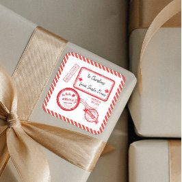 サンタクロースからのクリスマスノースポールメール配信 スクエアシール