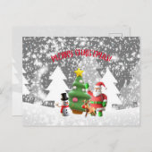 サンタクロースからのクリスマスプレゼント シーズンポストカード (正面/裏面)