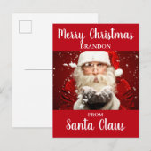 サンタクロースからのクリスマスプレゼント  ADD NAME シーズンポストカード (正面/裏面)