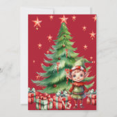 サンタクロースからのクリスマスレターと小妖精や小人 招待状 (裏面)