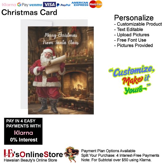 サンタクロースからのコジフィアレスクリスマスツリー8 シーズンカード