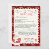 サンタクロースからのパーソナライズされた手紙のテンプレート 招待状 (正面)