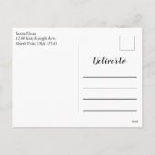 サンタクロースからのメリークリスマス-個人化して下さい シーズンポストカード (裏面)