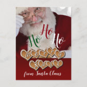 サンタクロースからのメリークリスマス-個人化して下さい シーズンポストカード (正面)