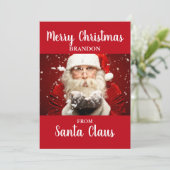 サンタクロースからのメリークリスマスADD NAME シーズンカード (スタンド正面)