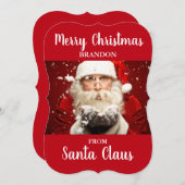 サンタクロースからのメリークリスマスADD NAME Card RB シーズンカード (正面/裏面)