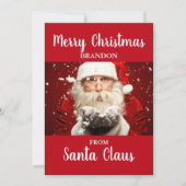サンタクロースからのメリークリスマスADD NAME Card RdS シーズンカード (正面)