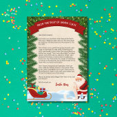 サンタクロースからの伝統的な個人化された手紙 招待状