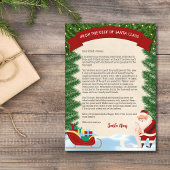 サンタクロースからの伝統的な個人化された手紙 招待状