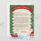 サンタクロースからの伝統的な個人化された手紙 招待状 (正面)