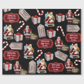 サンタクロースからの公式ギフトヴィンテージ（氏名・所在地あり） ラッピングペーパー (フラット)