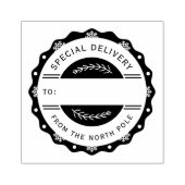 サンタクロースからの北極の特別配達 ラバースタンプ (インプリント)