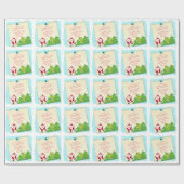 サンタクロースからの手紙ノート紙クリスマス ラッピングペーパー (フラット)