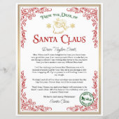 サンタクロースからの手紙子供へ (正面)