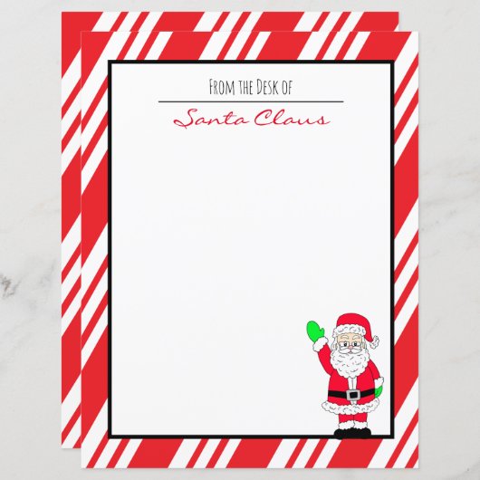 サンタクロースからの手紙空白の紙 (正面/裏面)