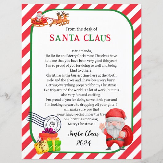 サンタクロースからの手紙 (正面)