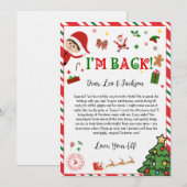 サンタクロースからの手紙 - 妖精の歓迎の手紙 招待状 (正面/裏面)