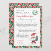 サンタクロースからの手紙 招待状 (正面/裏面)