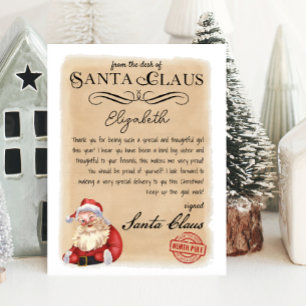 サンタクロースからの手紙Santa Printable