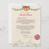サンタクロースからの特別な手紙のテンプレート 招待状 (正面)