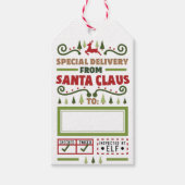 サンタクロースからの特別配達 ギフトタグ (正面)