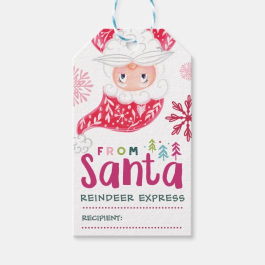 サンタクロースからの特別配達 |ピークなし ギフトタグ (正面)